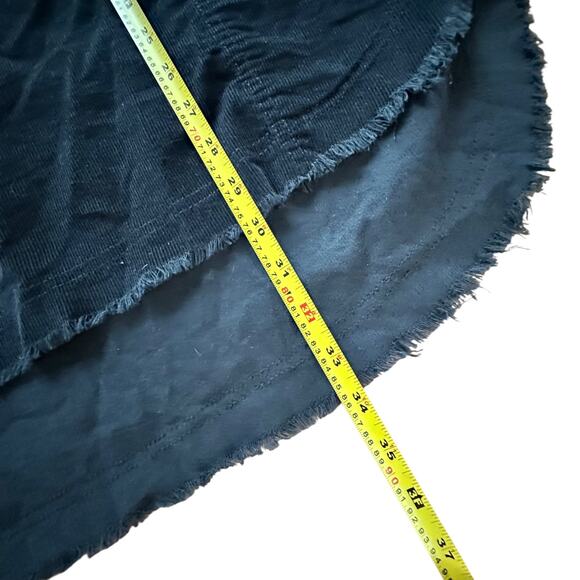 OFFLINE By Aerie Size XL Corduroy Quarter Zip Shacket Shirt Black Oversized Raw - Picture 4 of 7